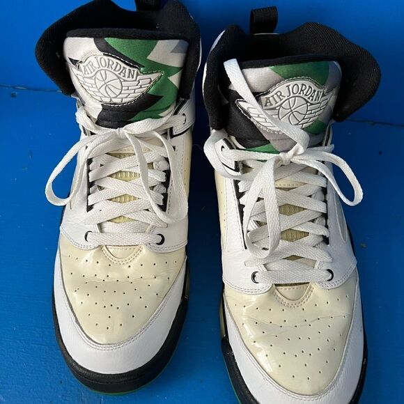 Nike Retro Air Jordan Sixty Plus 60 Shoes White Green 364806-131 Men’s Size 10.5 - Picture 4 of 7